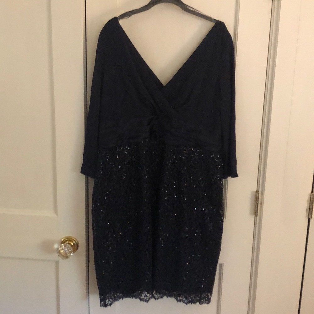 Kay Unger navy cocktail dress size 18